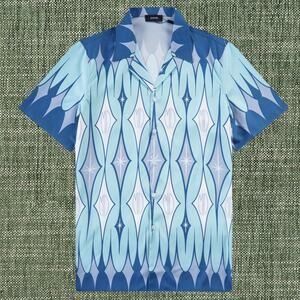 AMIRI Men's Blue Short Sleeve